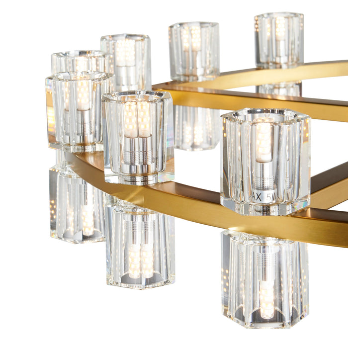 Anderson 36"D Chandelier // Crystal and Gold