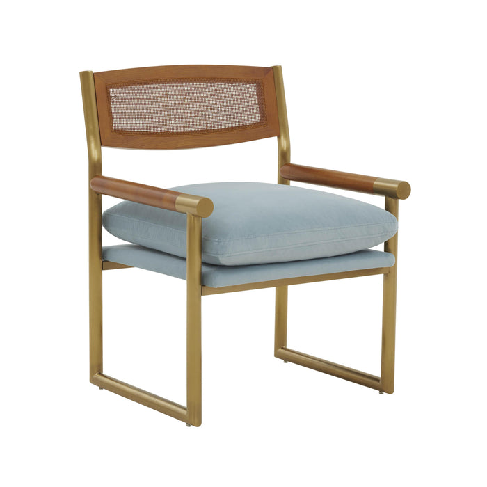 Harlow - Rattan Velvet Chair