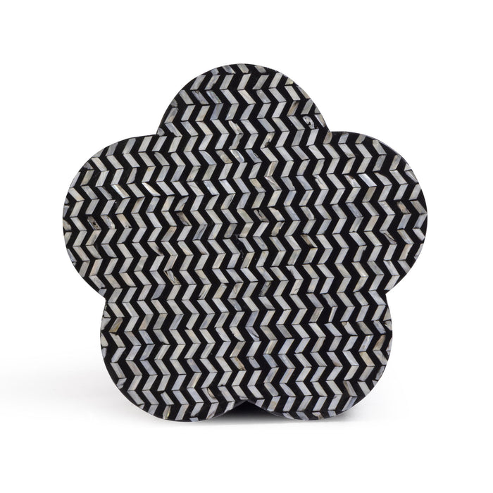 Mother Of Pearl Shell Side Table - Truffle - DecorGalore4U
