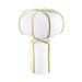 Looma - Cotton Mache Table Lamp - White / Green - DecorGalore4U