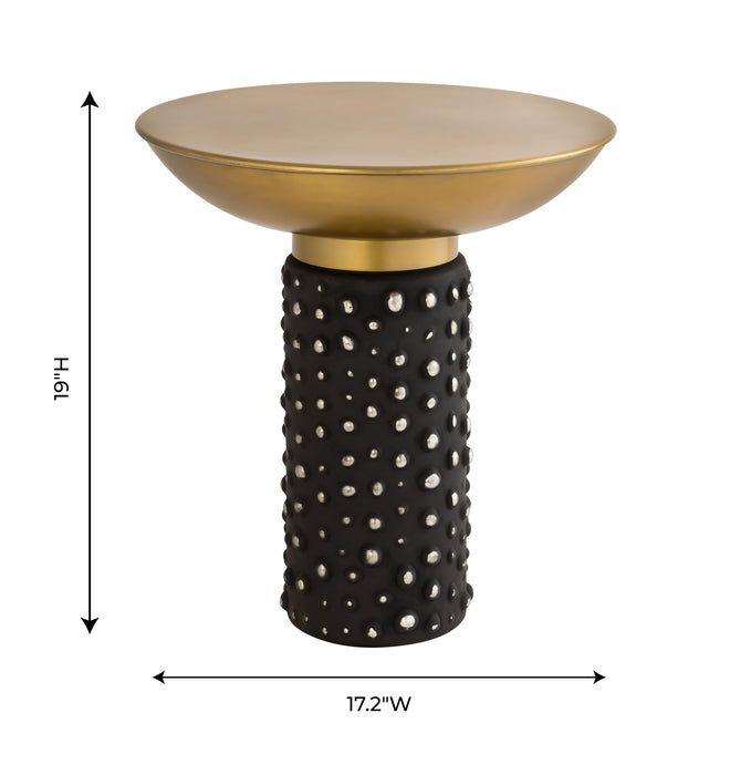 Blaze Glass/Brass Side Table