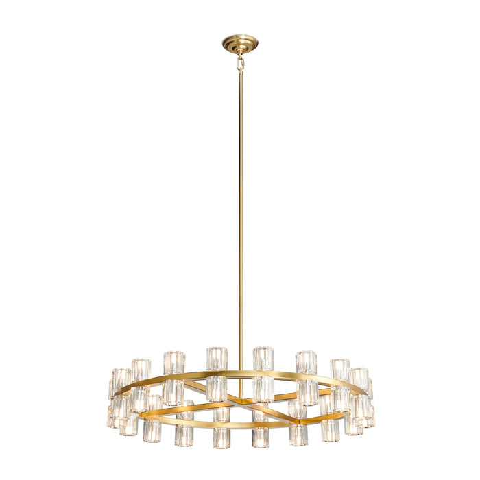 Anderson 36"D Chandelier // Crystal and Gold