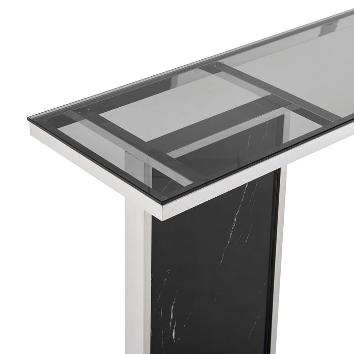 Monolith Chic Marble Console Table // Black