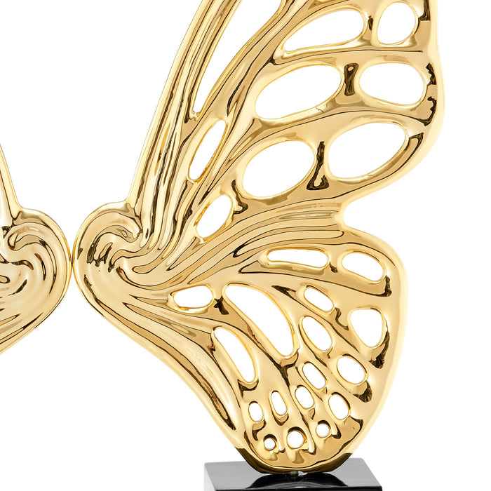 Butterfly Wings Sculpture // Gold
