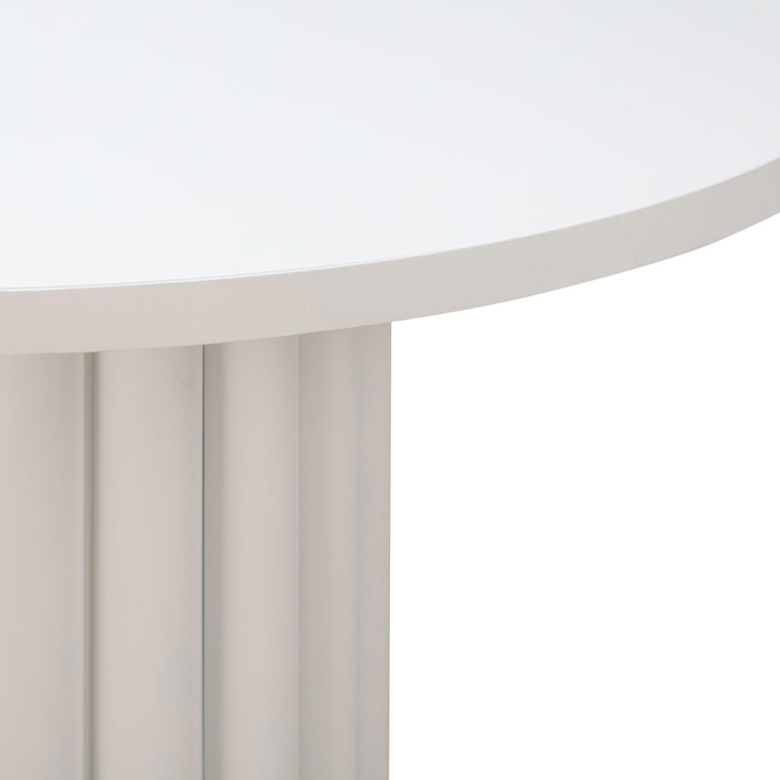 Kali 55 Inch White Round Dining Table