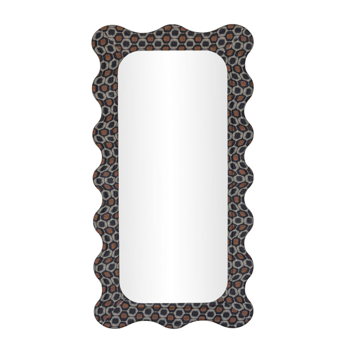 Charlene - 39" x 75" Squiggle Wall Mirror - Biologic Print - DecorGalore4U