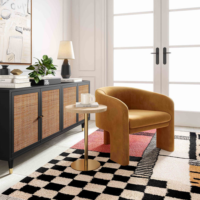 Marla - Velvet Accent Chair - DecorGalore4U