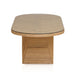Caren Natural Rattan and Glass Oval Dining Table - DecorGalore4U