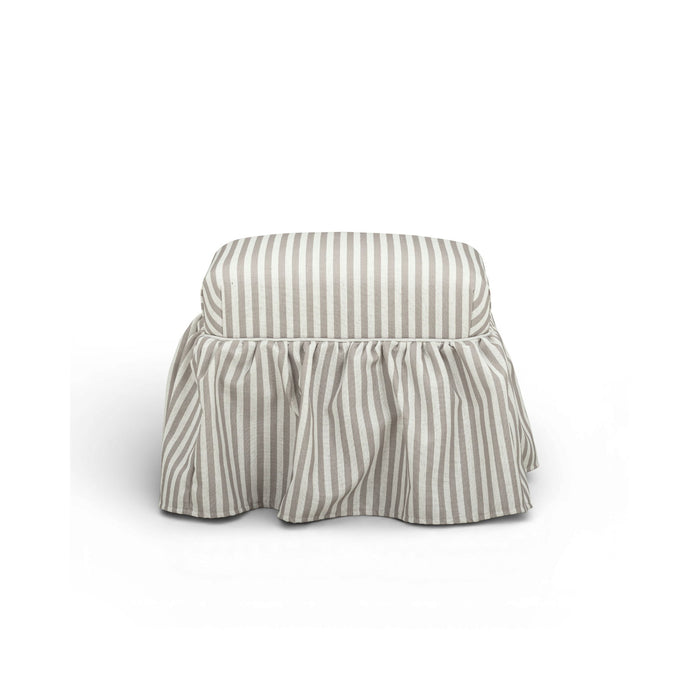 Gertrude - Striped Linen Ottoman