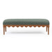 Oodle - Vegan Mohair Bench, Walnut Legs - DecorGalore4U