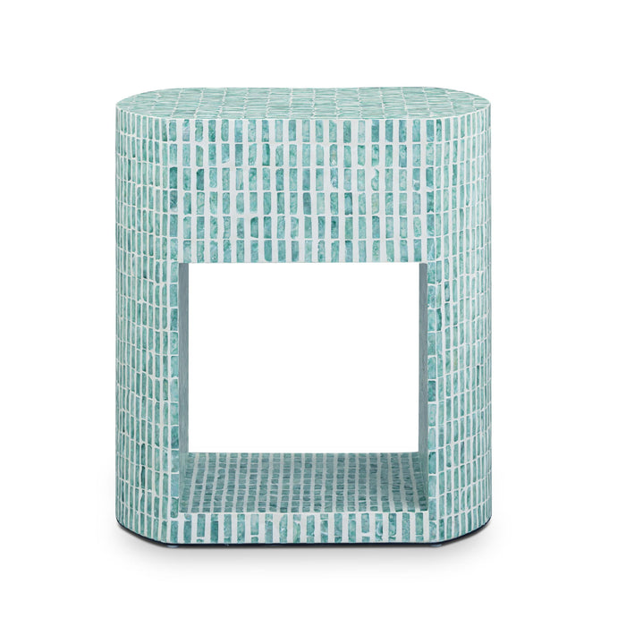 Prim - Capiz Shell Nightstand - Blue