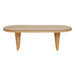 Caren Natural Rattan and Glass Oval Dining Table - DecorGalore4U