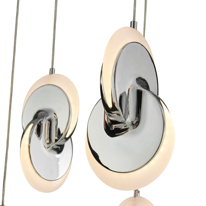 Deuterium Rectangular Chandelier // Chrome