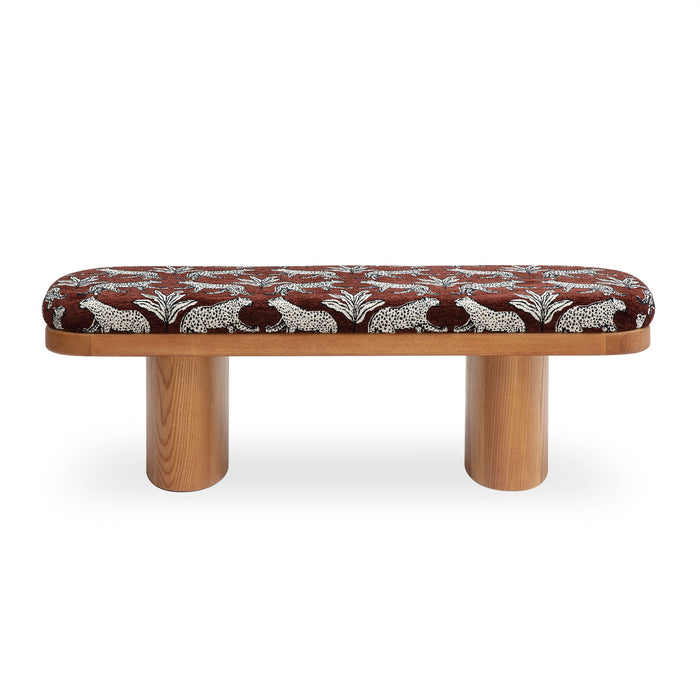 Ollie -  Leopard Jacquard Bench