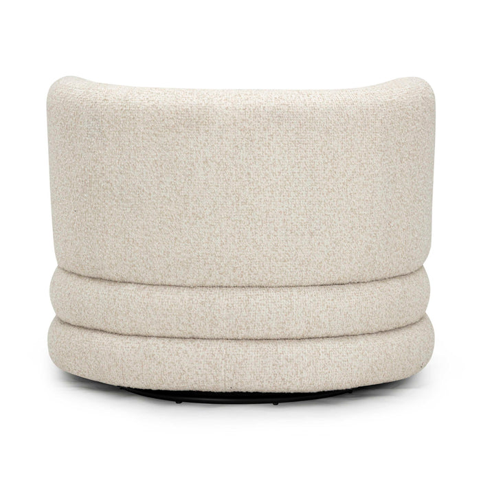 Astor - Heavy Boucle Swivel Hotel Lounge Chair - Cream
