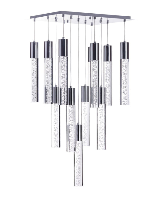 Acrylic Cylinder Chandelier// 13 Light