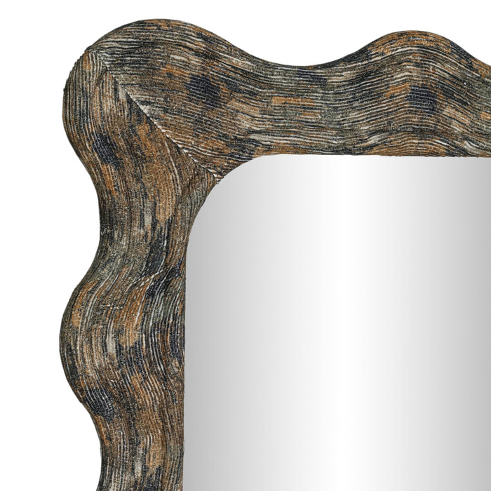 Charlene - 39" x 75" Squiggle Wall Mirror - Watercolor Print - DecorGalore4U