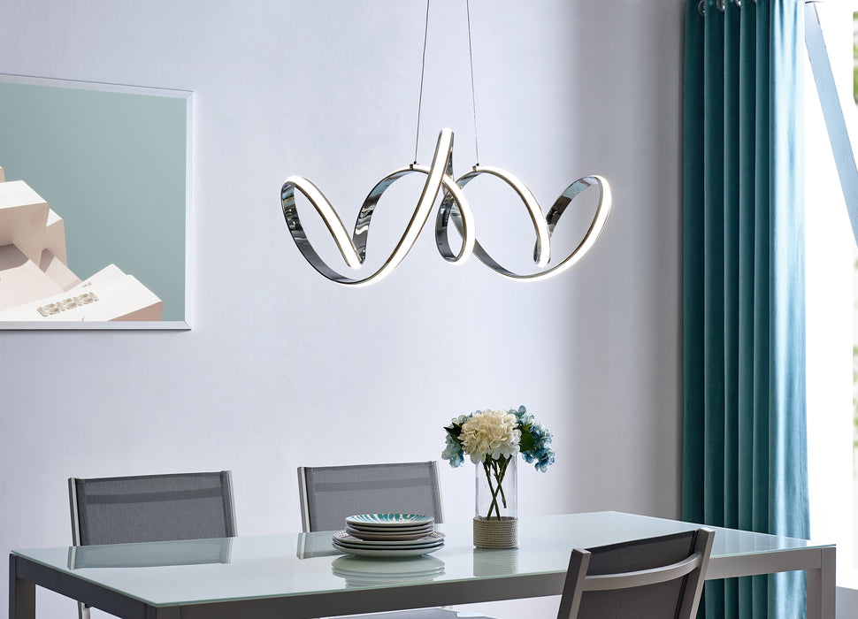 Seville LED Chandelier // Chrome
