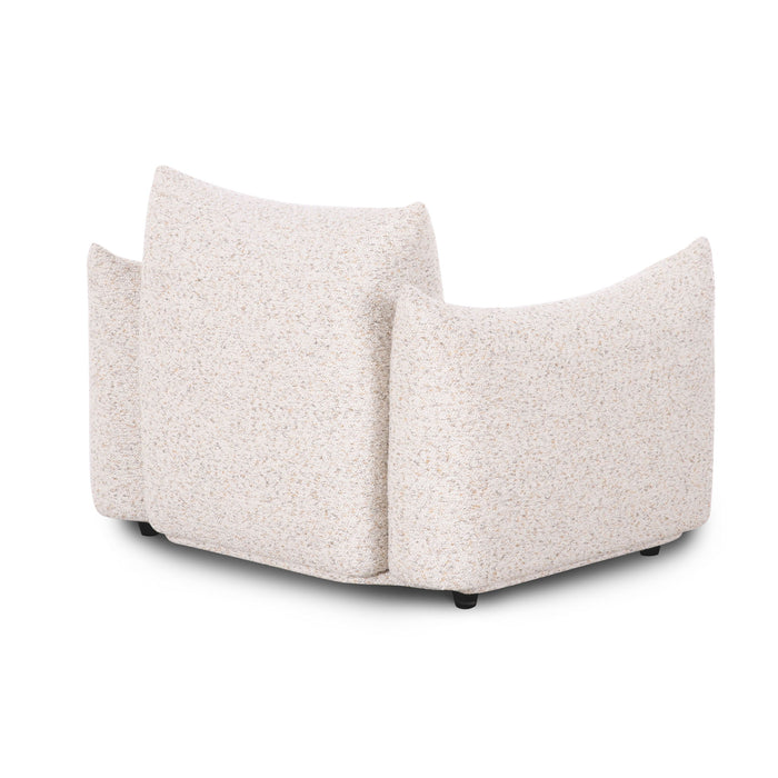 Saint Tropez - Nubby Fabric Armchair - Sand - DecorGalore4U