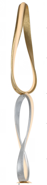 Prague Small Vertical Chandelier - Gold & Chrome