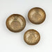 Shah - Hammered Iron Catchall Round Bowls (Set of 3) - Antique Brass - DecorGalore4U