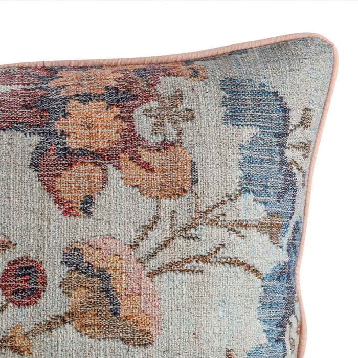 Taman - 20" Natural Cotton Accent Pillow - Autumn Florals - DecorGalore4U