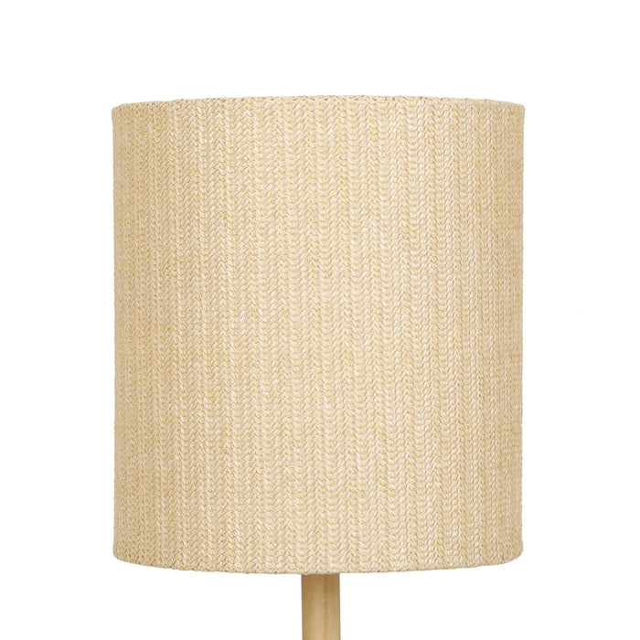 Lamia - Burl and Raffia Designer Table Lamp - Natural