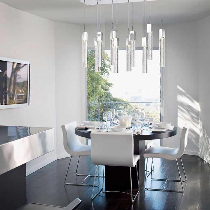 Rectangular Crystal Chandelier // XL 10 Light