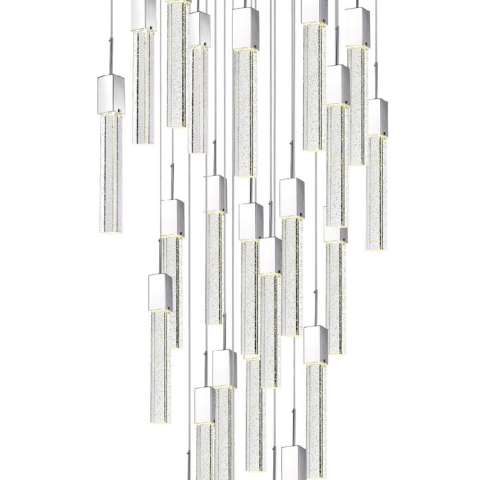 Rectangular Crystal Chandelier // XL 25 Light