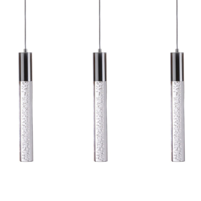 Acrylic Cylinder Chandelier // 3 Light