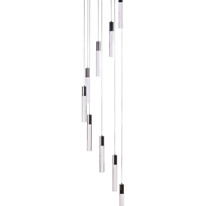 Acrylic Cylinder Chandelier // 9 Light
