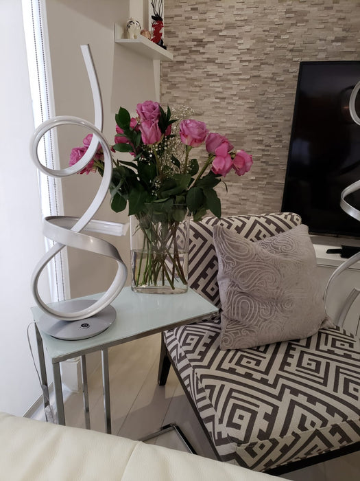 Amsterdam LED with Touch Dimmer Table Lamp // Silver