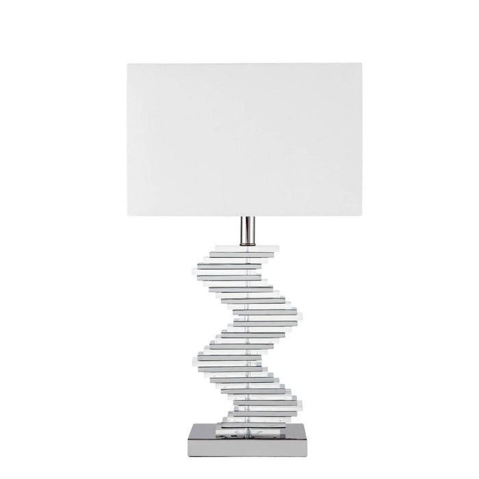 Crystal Two Tone Paved Table Lamp // 1 Light