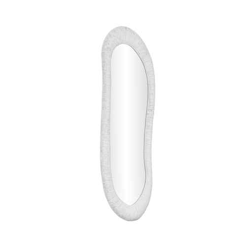 Orpheus - 20" x 59" Ribbed Floor Mirror - Faux Stone - DecorGalore4U