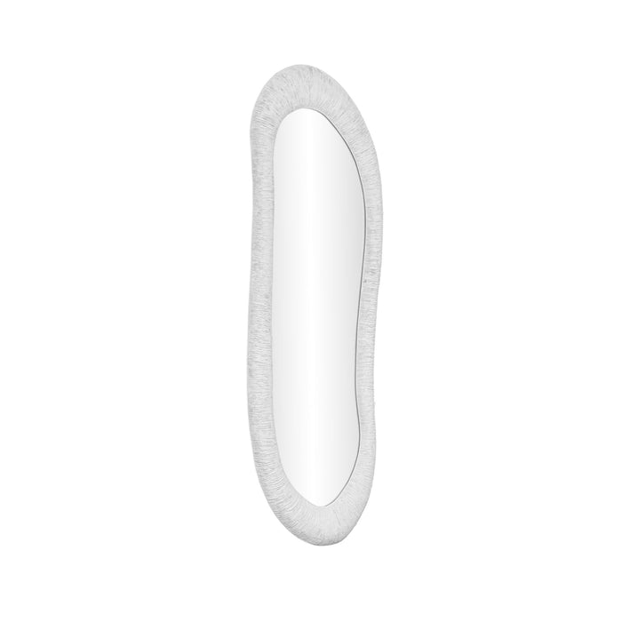 Orpheus - 20" x 59" Ribbed Floor Mirror - Faux Stone - DecorGalore4U