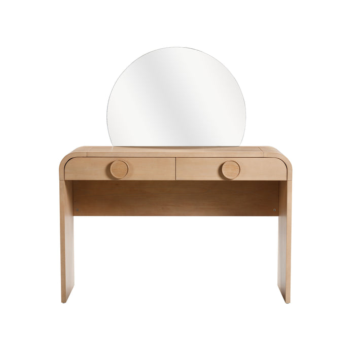 Moonrise Natural Ash 2-Drawer Vanity Desk