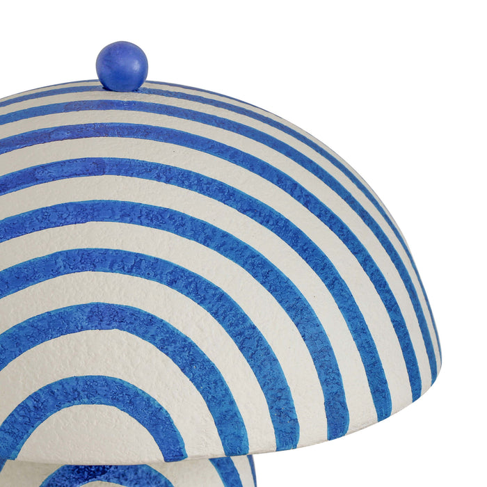 Maiori - Striped Papier Mache Table Lamp