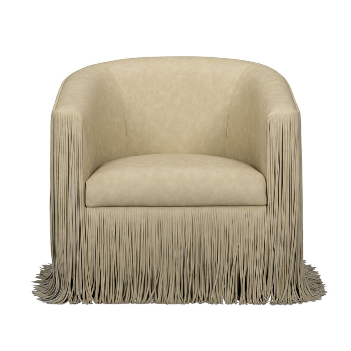 Shag Me - Vegan Leather Swivel Chair - DecorGalore4U
