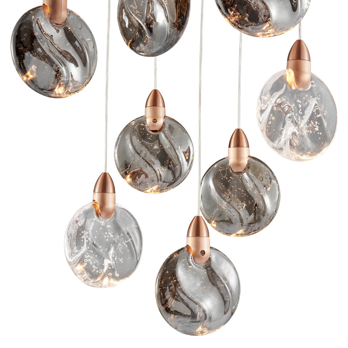 Lustre Square Chandelier // Bronze