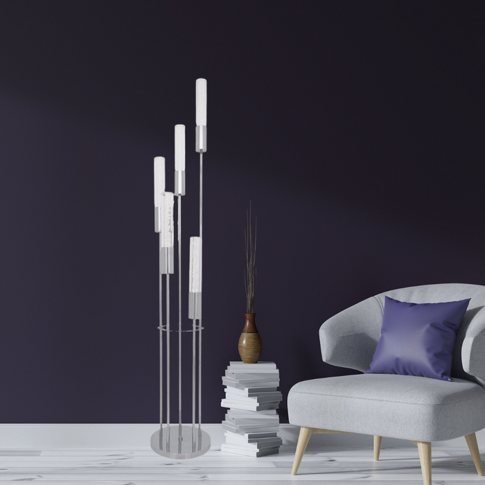 Acrylic Cylinder Floor Lamp // 5 Light