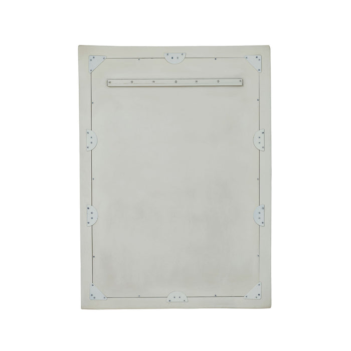 Orpheus - 34" x 47" Ribbed Rectangular Wall Mirror - Faux Stone - DecorGalore4U