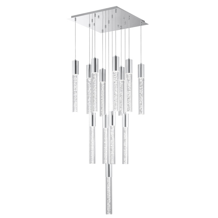 Acrylic Cylinder Chandelier// 13 Light