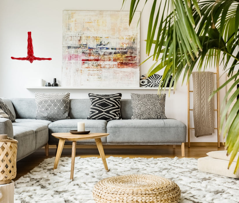 Diver 22" Wall Decor Sculpture // Red