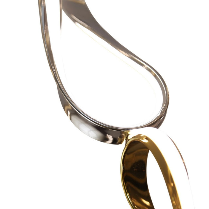 Prague Vertical Chandelier // Gold and Chrome