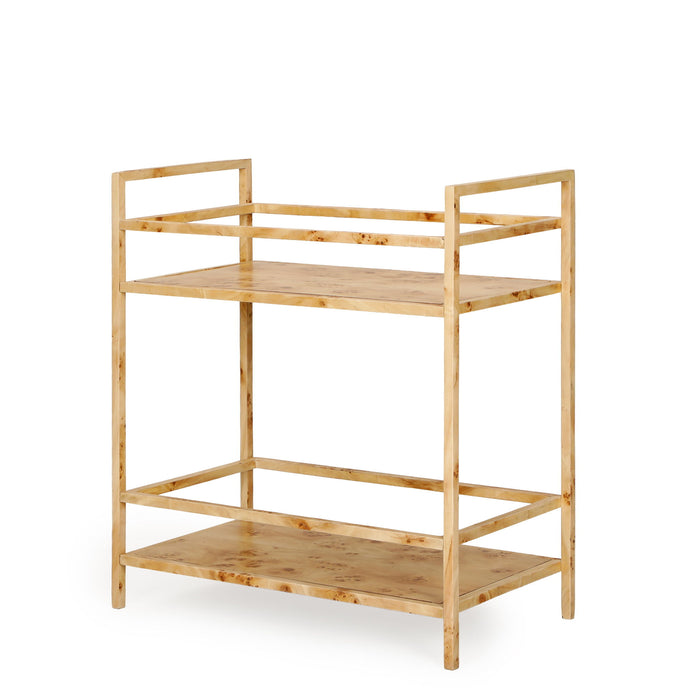 Destin - Burl Designer Bar Cart - Natural