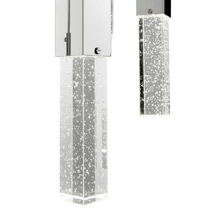 Rectangular Crystal Chandelier // 9 Light