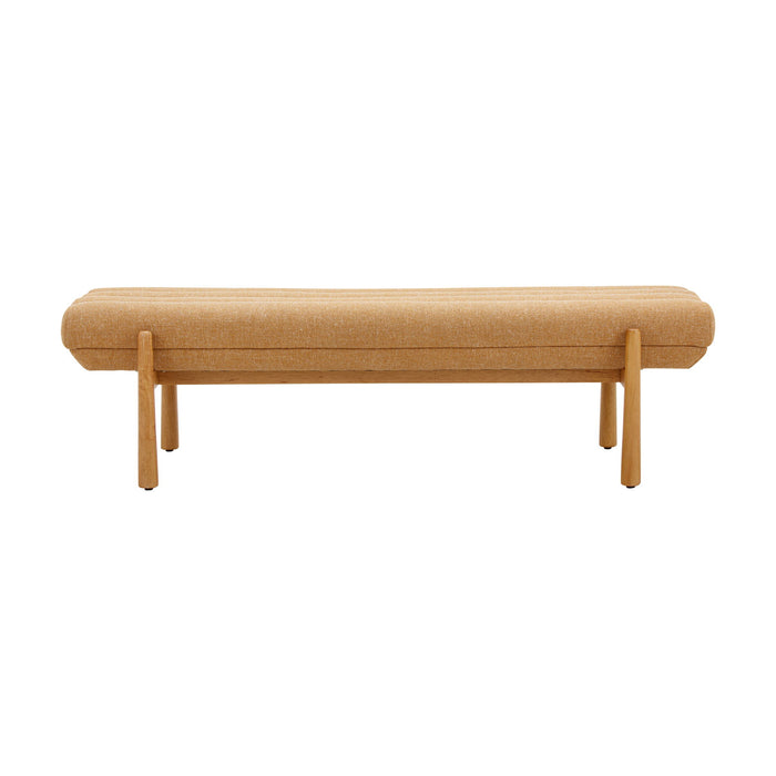 Julianna Sunflower Yellow Heavy Linen Bench