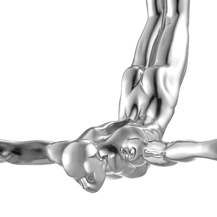 Diver 22" Wall Decor Sculpture // Chrome