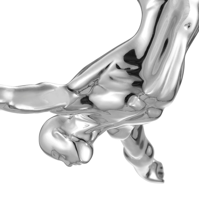 Diver 22" Wall Decor Sculpture // Chrome