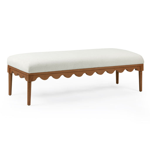 Oodle - Vegan Mohair Bench, Walnut Legs - DecorGalore4U